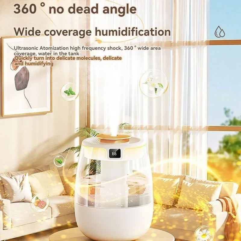 2024 New Humidifier Double Spray High Mist Atmosphere Light Household Bedroom Dormitory Constant Humidity Aromatherapy USB Humid