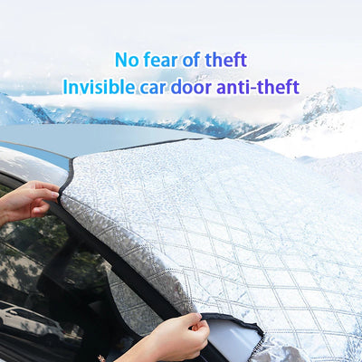 SEAMETAL Magnetic Car Windshield Snow Shield Four Seasons Car Cover Front Window Anti UV Frost Protection Snow Cover Sunshade