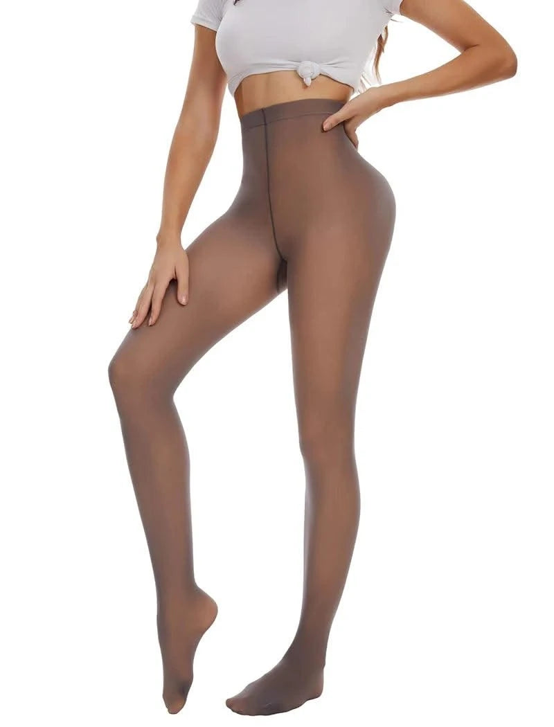 Women Thermal Underwear Pants Fleece Lined High Waisted Leggings Keep Warm Winter Pant Tummy Control Yoga Hiking Running Tights