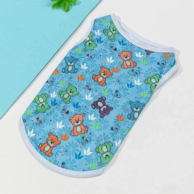 Cute Cat Clothes Yorkshire T-shirt Summer Overalls Pug Cooling Vest Medium Dog Shirt Pet Small Clothing Chihuahua Sweatshirt Xs