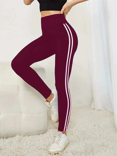 Women Side Stripe Sports Fitness Yoga Leg gings Activewear