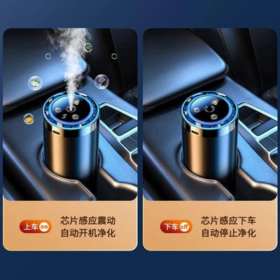 Car Air Humidifier Fragrance Diffuser Car Air Fresheners Perfume Essential Oil Diffuser Odor Eliminator Removing Humidifier