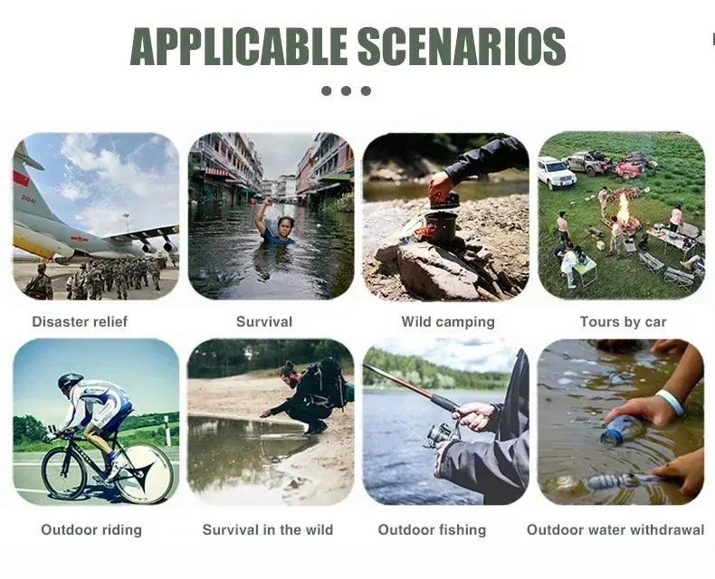 Outdoor mini water filter straw purification for survival or emergency supplies portable micron purifier storm