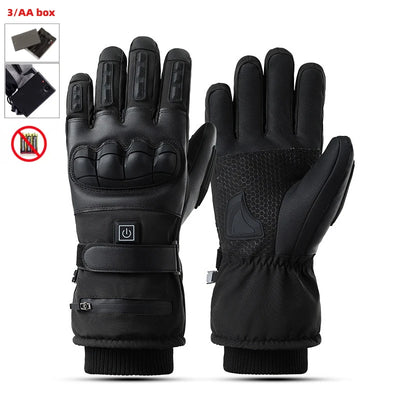 Heated Motorcycle Gloves Cycling Winter Glove Man Bicycle Supplies Thick Protective Gloves Electric Gloves With Heating Function