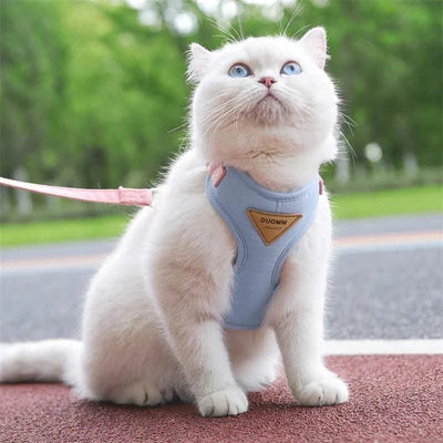 Cozy Soft Cat Harness and Leash for Walking Adjustable Pet Harnesses for Cats Gotas Katten Kleding Kitten mascotas Accessories