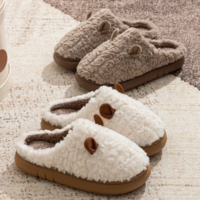 Cozy Warm Winter Indoor Slippers for Women 2025 New House Cute Plush Cotton Shoes Woman Soft Non Slip Fuzzy Home Slippers Couple