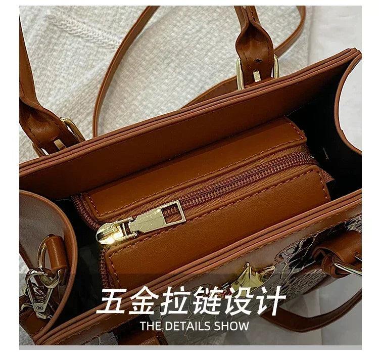 Elegant classic designer paris fashion inspired handbag for women with minimalist vintage charm and logo