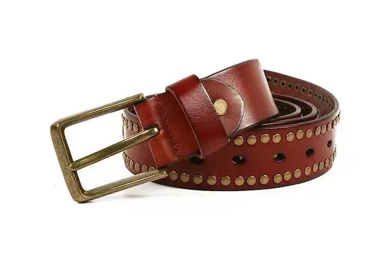 Stylish decorative waistband |original leather pin buckle punk belts | hip hop dress | for men and women