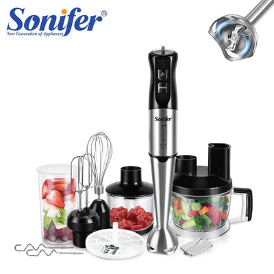 10 in 1 Food Processor 800 W Stainless Steel 15 Speed Four Blades With whisk, juicer, jam maker, meat grinder, vegetable slicer