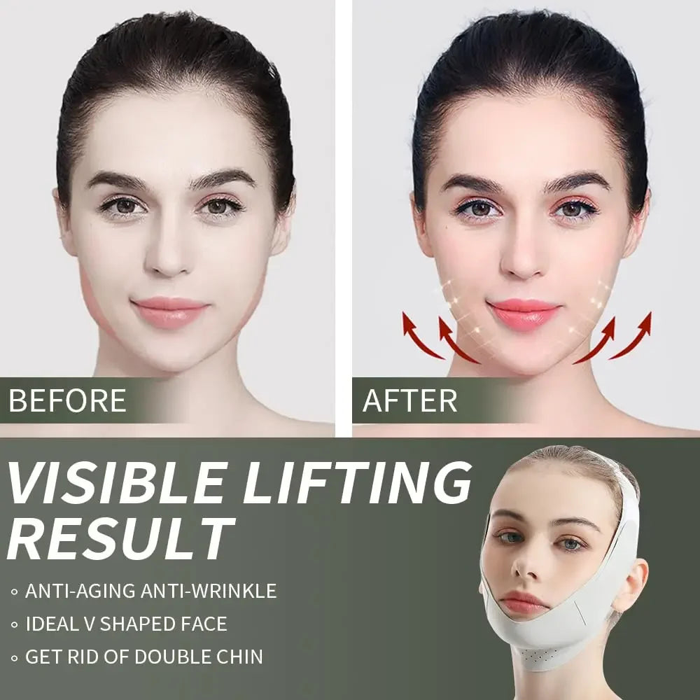New Reusable Face Slimming Bandage Women V Line Face Shaper Chin Cheek Lift Up Belt Facial Massage Strap Skin Care Beauty Tools