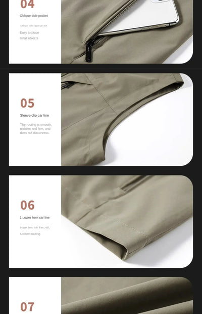 Summer Vest Men's Work Vest Large Size Golf Sleeveless Jacket Tactical windbreaker Hunting Camping Fishing waterproof Coat Parka