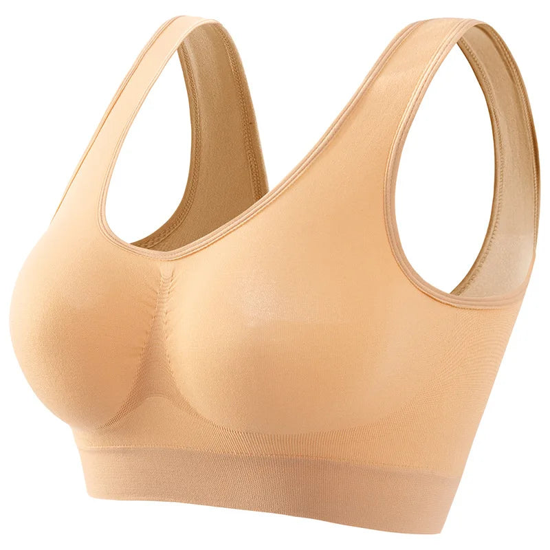 Women's S-5XL Seamless Bra Push-Up Sports Bra