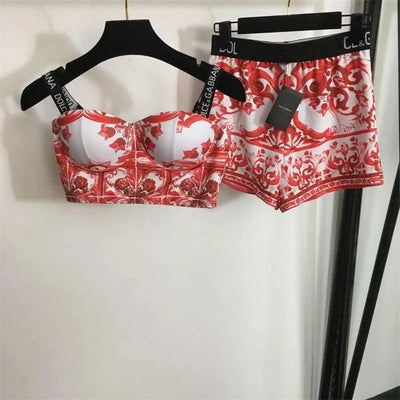 2025 Letter Stretch Band Casual Bikini Set Beach Bra Panties Set Comfort Sports Bikini Beach Vacation Swimwear - Elanique