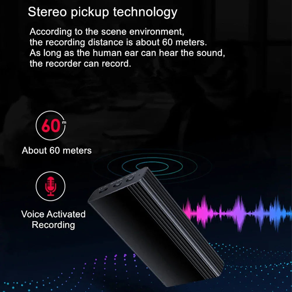 500 Hours Recorder Voice Recorder Noise Cancelling Audio Recorder with Magnetic Attachment Suitable for Lectures, Meetings