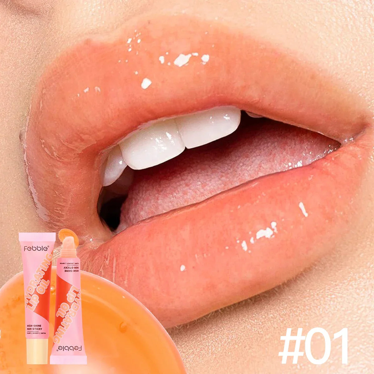 Febble 3 Color Hydrating Lip Oil Moisturizing Plump Lip Balm Fade Lip Line Lip Mask For Autumn And Winter Lip Care Tools