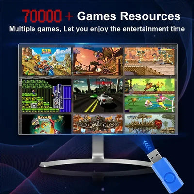 Retro Gaming Console 70000+ Games 500GB T8 Loaded For Wii PS2 DC PSP GAMECUBE Plug-and-Play On TV Windows 11 Children's Gift
