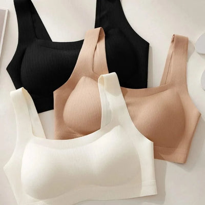 Comfortable Simple Wireless Bras Shockproof For Women