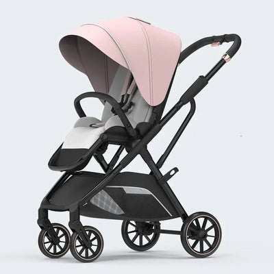 Portable High-view Baby Stroller Two-way Portable Baby Stroller Foldable Children's Four-wheel Baby Stroller 0-3 Years Old