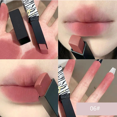 Matte Lipstick Nude Smoked Rose Lip Colour Velvety Lip Tint Solid LipGloss Waterproof Makeup Long Lasting Cosmetic