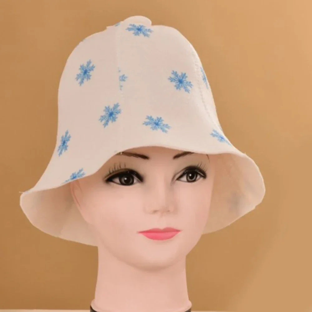 1pc Felt Sauna Hat Anti Heat Cap Thicken Suction Shower Cap Spa Sauna Hat For Head Protection Hat Bathroom Accessories