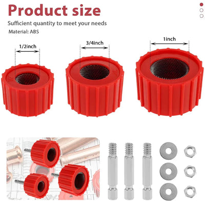 3/9/15Pcs metal pipe/copper pipe cleaning brush, grinding/rust removal tools,copper wire/stainless steel drilling cleaning brush