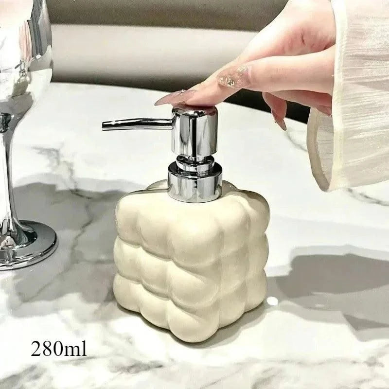 Liquid Soap Household 280ml Body Wash Shampoo  Dispenser Bottle Bathroom Accessories Dispenser Press Separated Bottle Ceramic