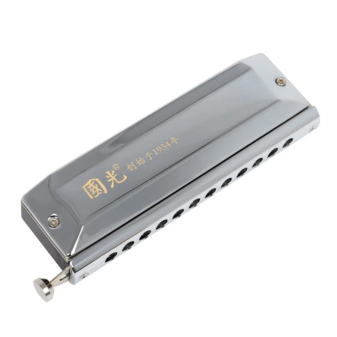 12 Hole 48 Tone Harmonica Chromatic Harmonica Suitable for Professional Performance Woodwind Instrument Children's Musical gift