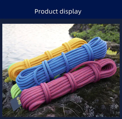 8mm Climbing Rope Outdoor Tree Rock Equipment Mountaineering Lifeline Emergency Survival Safety Gear Escape Rescue Static Rope