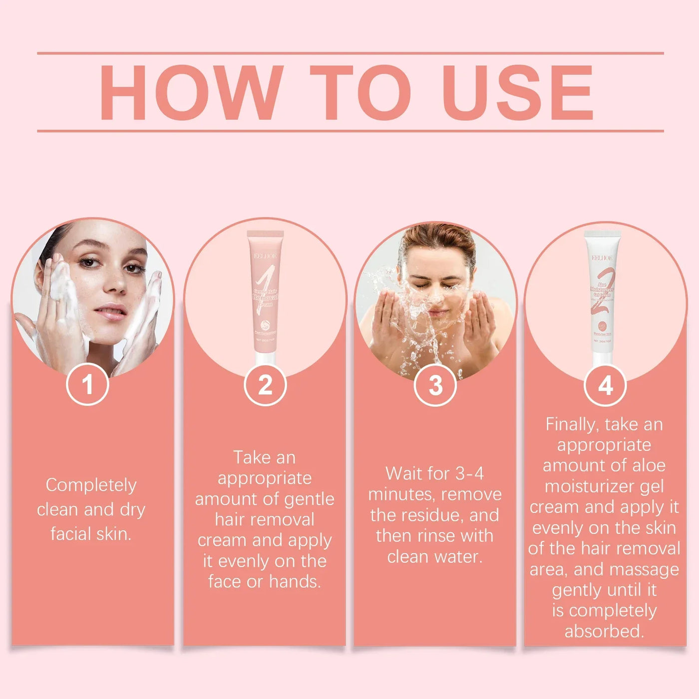 EELHOE Hair Removal Cream for Women Aloe Vera Moisturizing Face Depilation Hair Removal Painless Repair Skin Care Lady Epilator