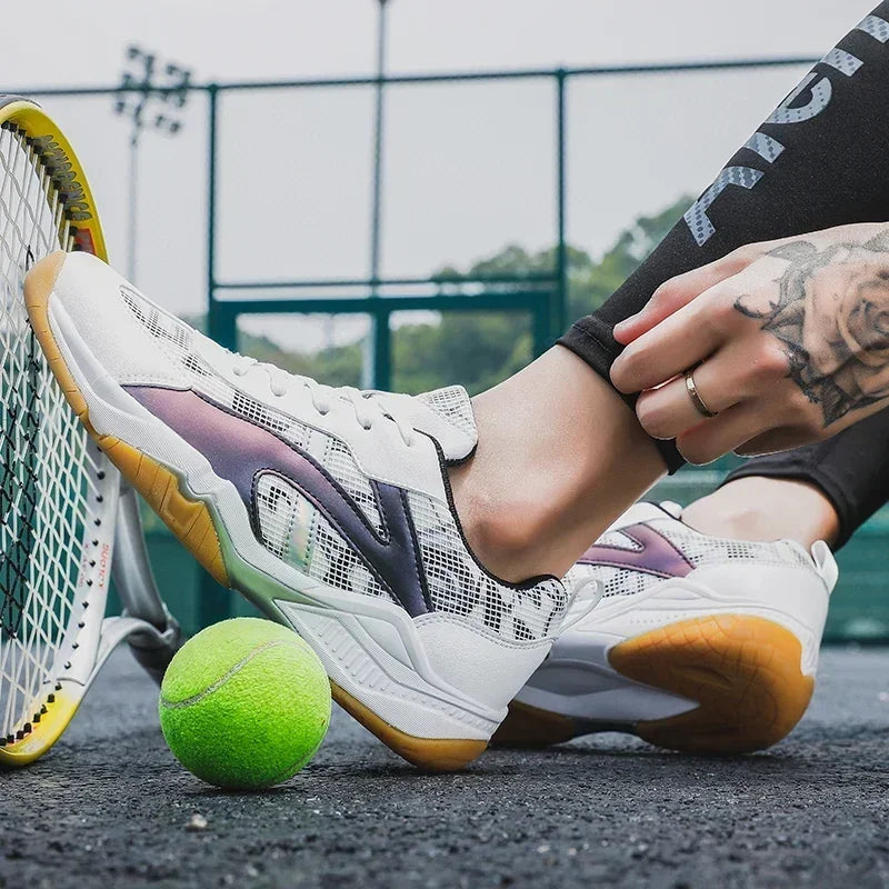 2025 Women Men Pickleball Shoes Court Tennis Sport Badminton Shoes Women Gym Walking Sneakers Mesh Breathable Man Tennis Shoes
