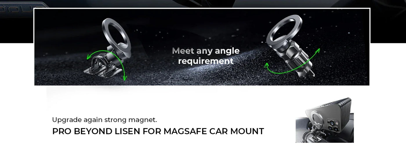 LISEN for MagSafe Car Mount for IPhone 16 15 360°Rotation Magnetic Phone Holder for Car Hands Free Cell Phone Magnetic Car Mount