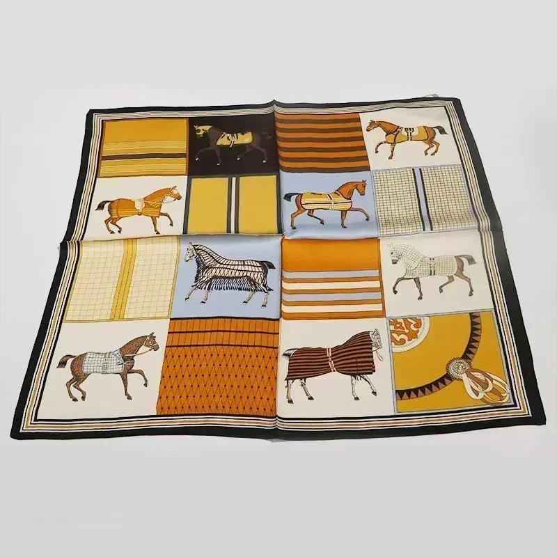 Nordic style square scarf autumn and winter silk