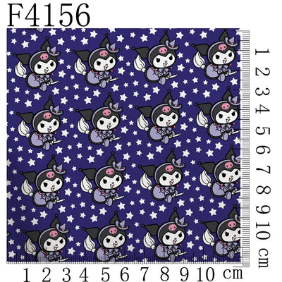 Cartoon Kuromi printed polyester cotton Fabric Clothes Patchwork Quilting DIY pet cloth bag fabric F4158