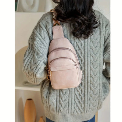 Sling Bag for Women Leather Crossbody Bags Fanny Pack Chest Bag for Travel