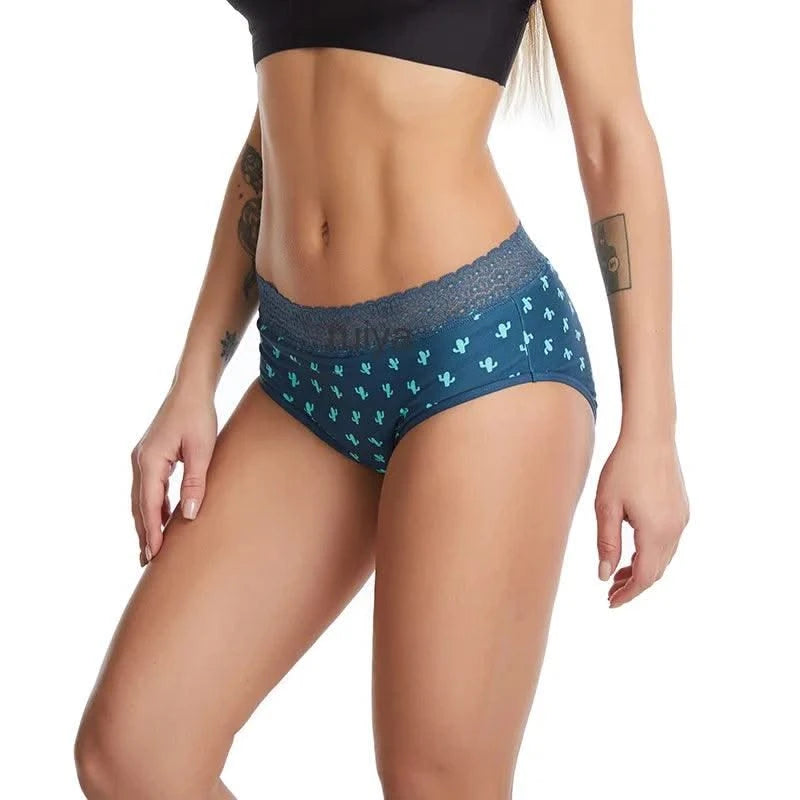 Women's Seamless Physiological Underwear 4-Layer Leak-Proof Menstrual Period Panties Breathable Antibacterial Menstrual Briefs