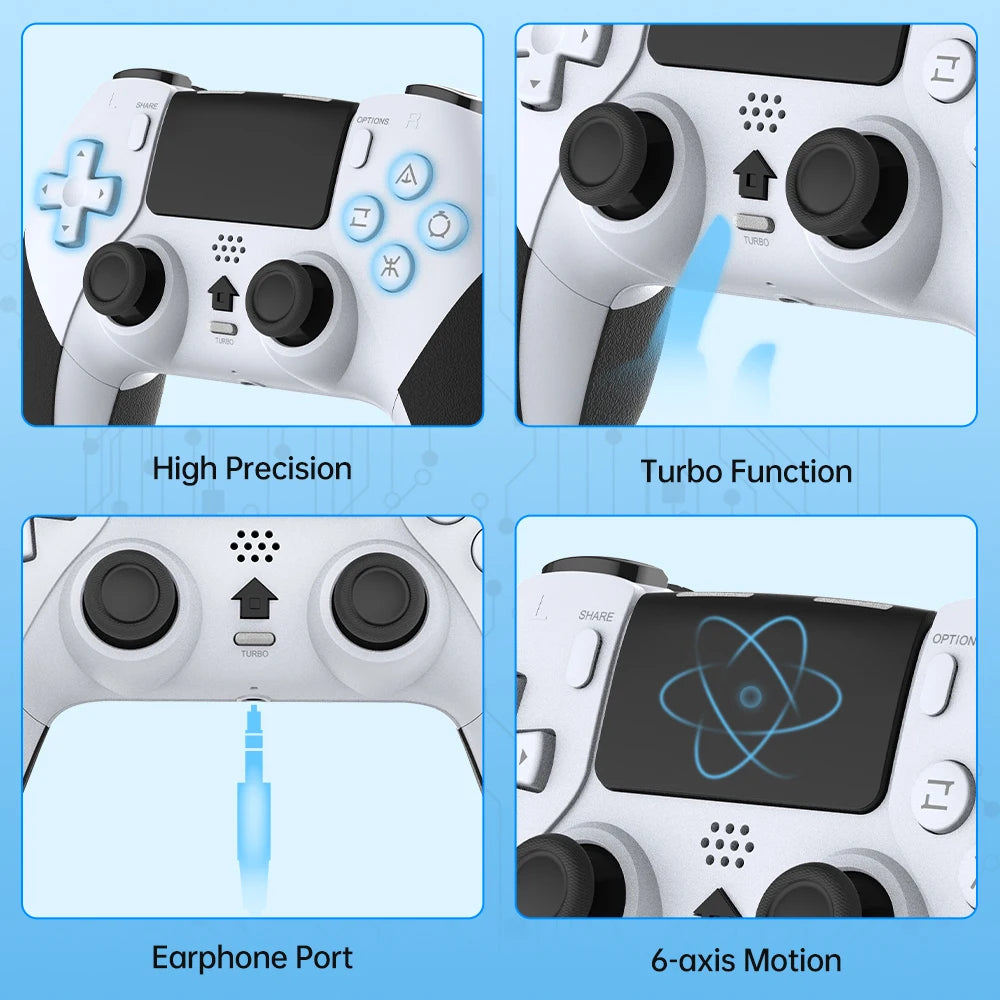 Wireless Bluetooth Controller Gamepad For PS4/PS4 Pro/PS4 Slim Console Controle for PC Wired Joystick for PS4 Gaming Accessories