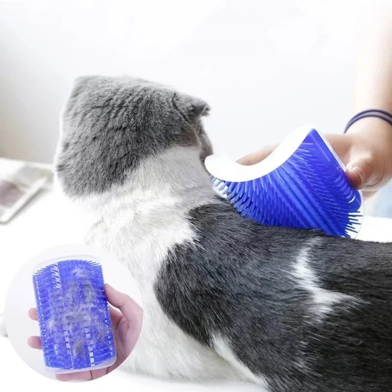 Cat Massage Tool Pet Hair Removal Massage Comb Wall Corner Self Cleaning Rubbing Brush Cats Toys Pet Beauty Supplies
