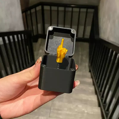 Desk Decoration Christmas Supplies Fun Gag Gifts Surprise Gift Box Toys Middle Finger in the Box Accessories Crafts Decor