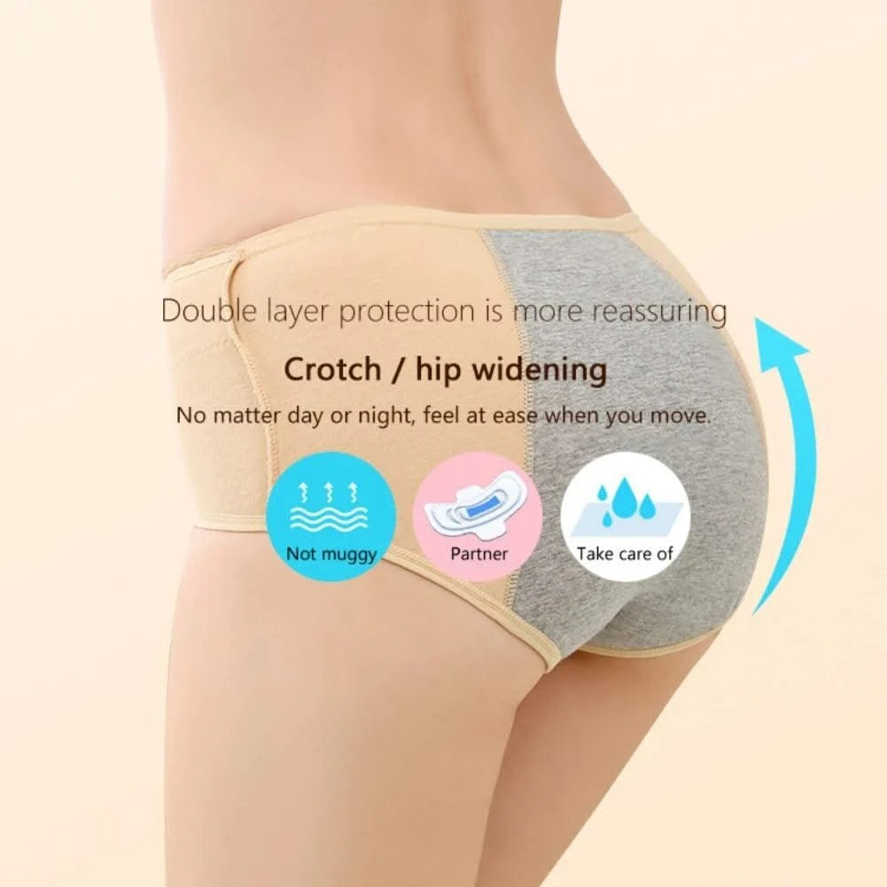Cotton Female Physiological Pants Leak Proof Menstrual Women Underwear Period Panties Health Seamless Briefs Warm Stretch Panti