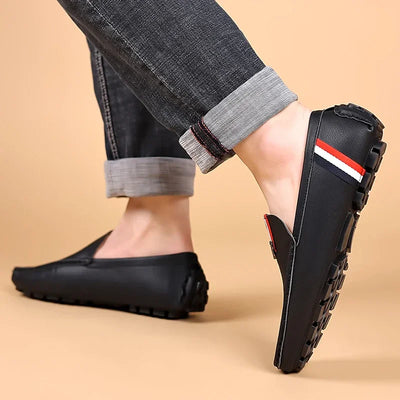 MAEDEF Men's Loafers High Quality Anti-slip Casual Shoes Men's Leather Loafer Outdoor Breathable Lightweight Soft Driving Shoes