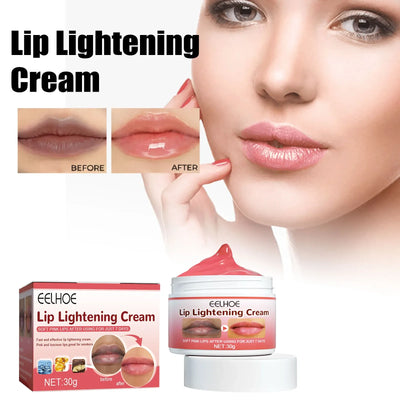 EELHOE Lip Lightening Cream Moisturizing Balm Whitening Brightening Nourishing Lipstick Remove Dark Lip Care Bleaching Cream 30g