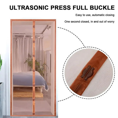 Magnetic Screen Door Curtain Summer Anti-Mosquito Net Fly Insect Partition Automatic Closing Easy Installation Doors Screen Mesh
