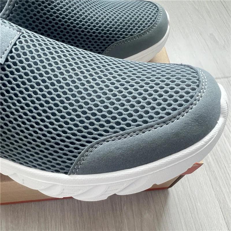 Summer Sneakers Men Shoes Breathable Mesh Lightweight Walking Casual Shoes Slip-On Driving Men's Loafers Zapatos Casuales
