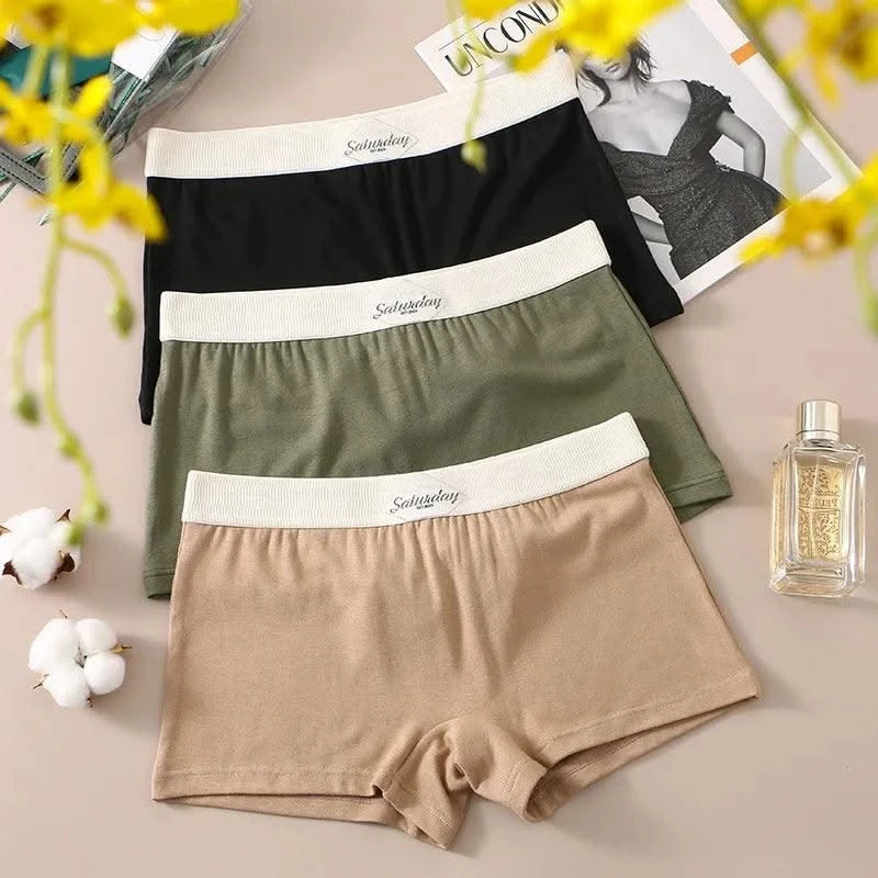 Women Boxers Underwear Mid-rise Ladies Safety Short Pants Female Seamless Underpants Breathable Boyshorts Sexy Panties Lingerie