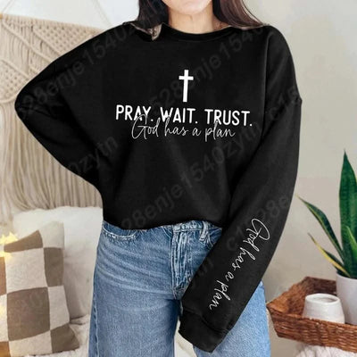 Uplifting Christian Quote Crewneck Sweatshirt, Long Sleeve, Women's