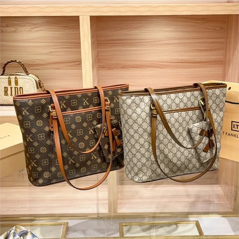 Brand handbag for women 2025 new spring/summer high-end texture retro designer single shoulder crossbody bag with large capacity