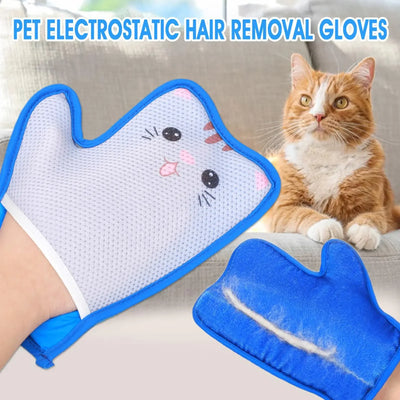 Pet Shedding Gloves Pet Puppy Hair Removal Static Gloves Pet Detangling Gloves Pet Deshedder Gloves for Furniture Tablecloth