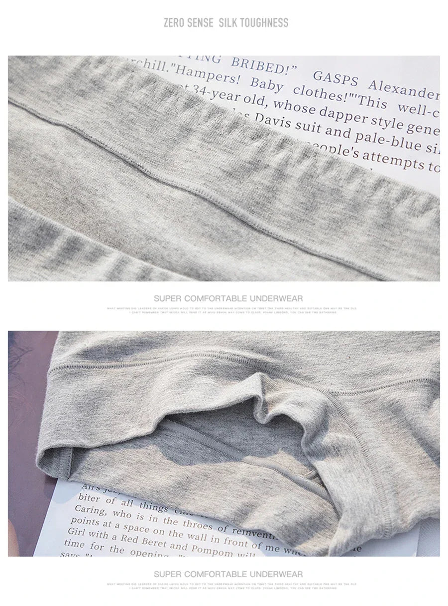 New Women Panties Cotton Seamless Sports Boxers Underwear Female Solid Color Briefs Cozy Lingerie Intimate Underpants M-XXL