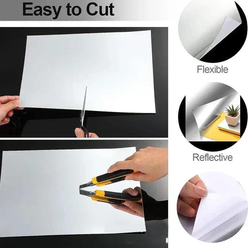 Mirror wall sticker 15cm self adhesive decal diy mirror stickers 3d for home living room bedroom decor