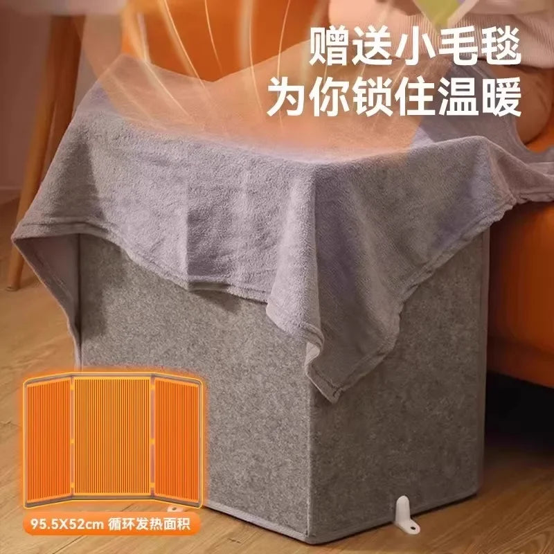 220V Electric Foot Warmer Under Desk Heating Pad for Winter Office Warm Feet BDW